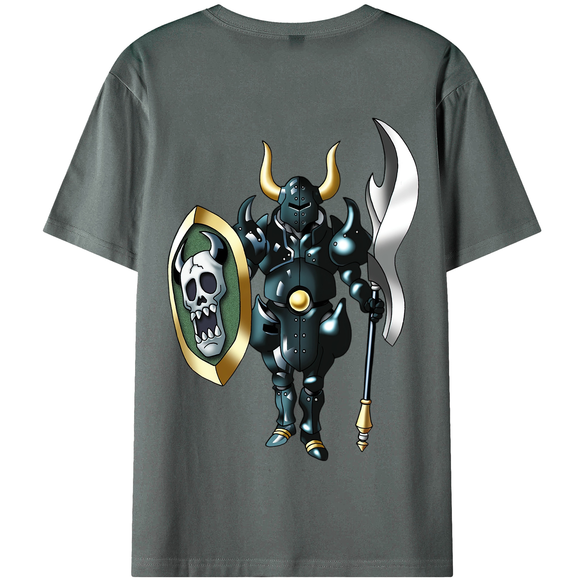 （画像用） ドラゴンクエスト Doragon Kuesuto Dragon Quest 綿100％半袖Tシャツ（背面プリント）